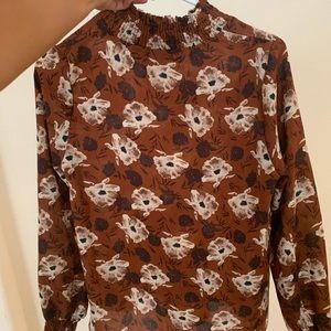 Vici Ruffle Neck Blouse